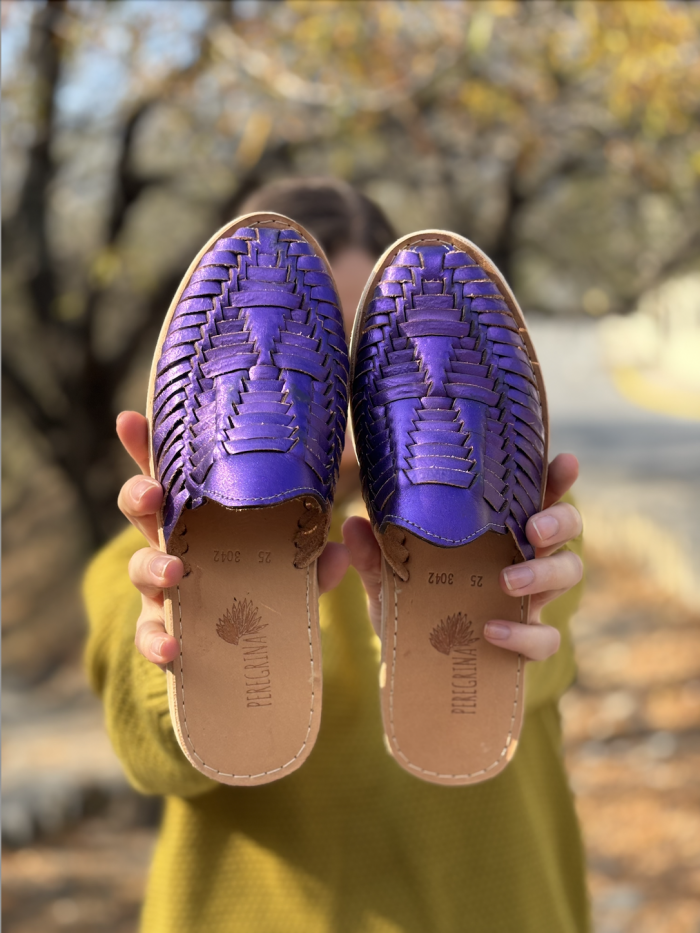 Mules Morado Metálico